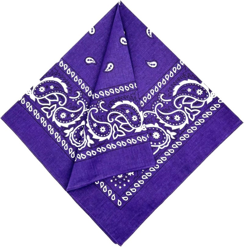 MD Style 3 PCS Extra Large Bandanas 27” x 27” 100% Cotton for Men & Women Paisley Handkerchief Headband Scarf Jumbo Bandana - Image 2